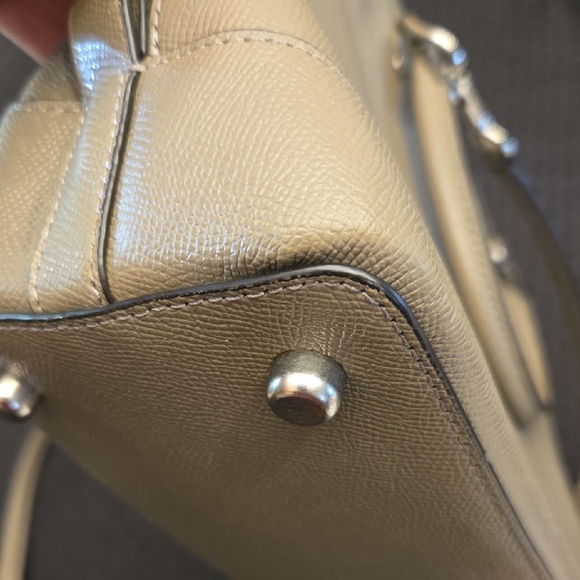 Coach Beige Leather Crossbody Bag - Picture 10 of 13